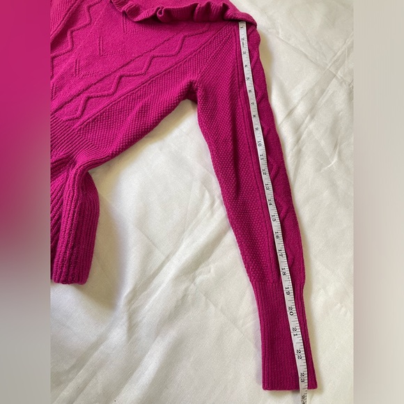 Ted Baker London Pink Knit Ruffle Peplum pullover Sweater - Picture 14 of 14